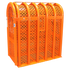 Martins Industries MIC-6HD 6-Bar HD Tire Inflation Safety Cage, orange powder-coated steel, front angle view