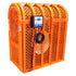 Martins Industries MIC-6HD-KIT 6-Bar HD Tire Inflation Cage with automatic inflator mounted, orange powder coat, front view