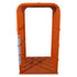Martins Industries MIC-OTR OTR 5-Bar Tire Inflation Cage front view, orange powder coated steel, no tire