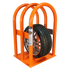Martins Industries MIC-PCR 3-Bar Passenger Car & SUV Tire Inflation Cage in orange with tire inside