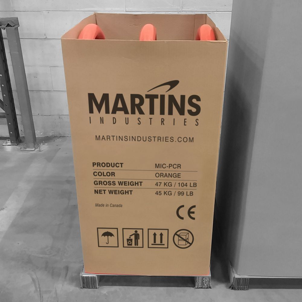 Martins Industries MIC-PCR Tire Inflation Cage packaging box with product specs