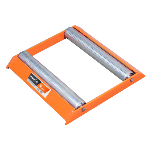 Martins Industries MIC-ROLLER Tire Inflation Cage Roller Kit - orange powder-coated steel frame with dual metal rollers