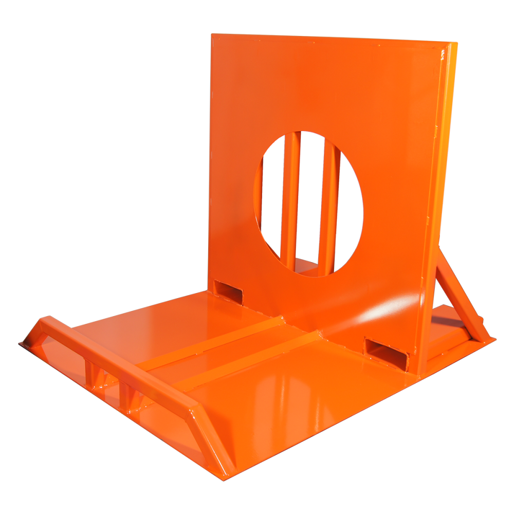Martins Industries MITB-48 48-Inch Orange Steel Tire Inflation Barrier Cage, Angle View