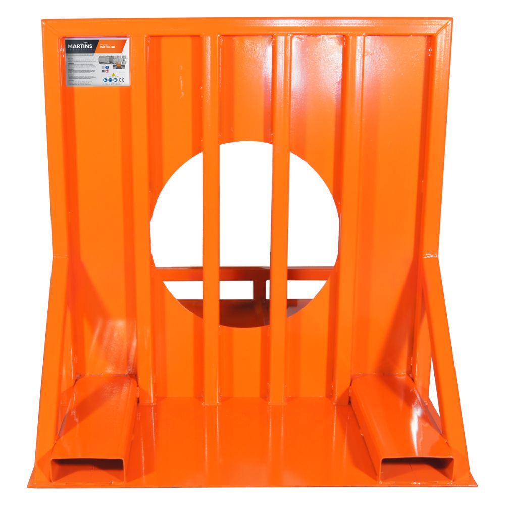 Martins Industries MITB-48 48-Inch Orange Steel Tire Inflation Barrier Cage, Front View