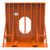Martins Industries MITB-80 80" Tire Inflation Barrier Cage, front view showing tire opening and fork guide pockets