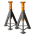 Martins Industries MJS-6T 6.6-Ton Pin Style Jack Stands pair, orange and grey steel construction on white background