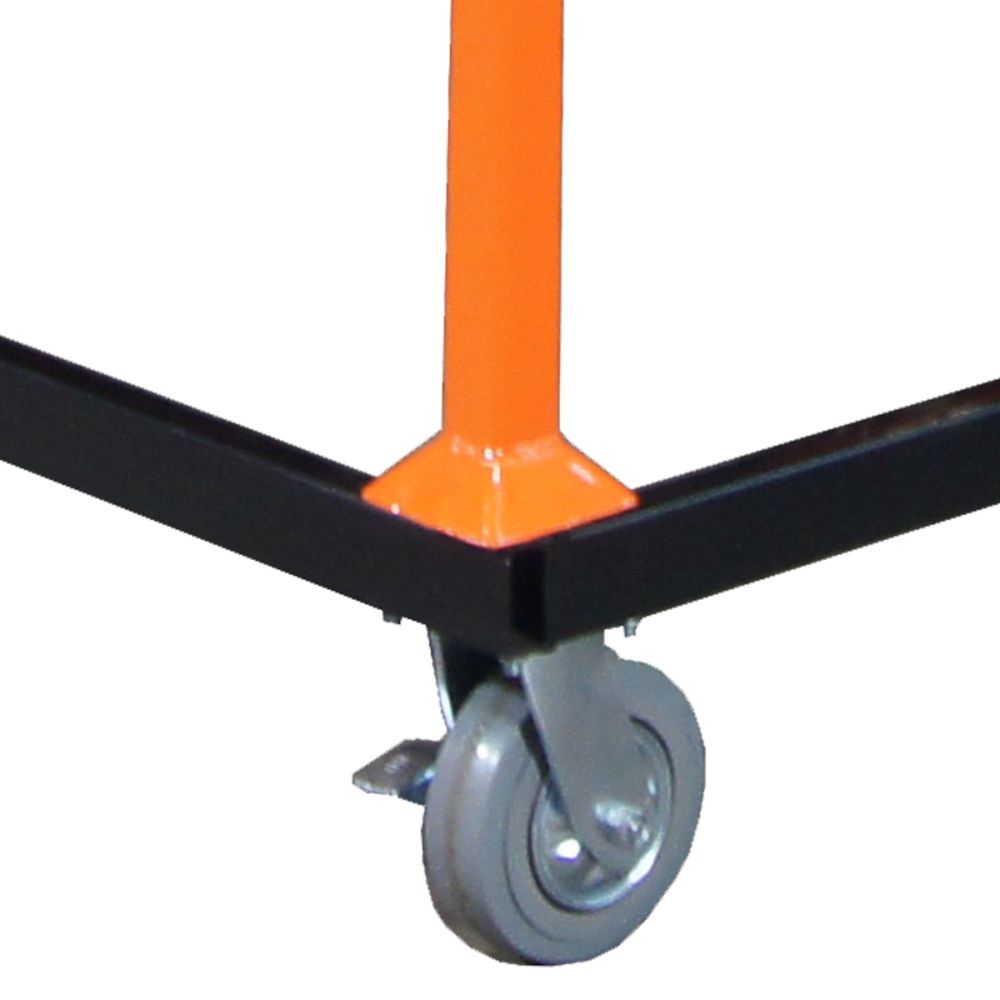 Martins Industries MLTFD-D Dolly close-up of swivel caster with brake detail
