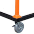 Martins Industries MLTFD-D Dolly close-up of swivel caster with brake detail
