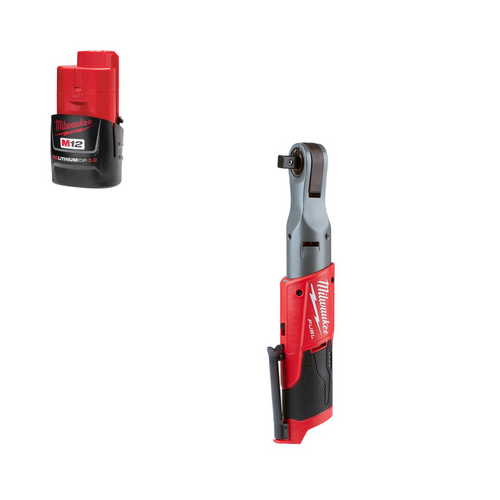 Milwaukee Tool 2558-20 M12 FUEL 12V Lithium-Ion Brushless Cordless 1/2-Inch Ratchet (Bare Tool Only) + FREE Milwaukee Tool 48-11-2430 M12 REDLITHIUM 3.0 Compact Battery Pack