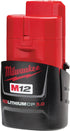 Milwaukee Tool 2555-20 M12 FUEL Stubby 1/2" Impact Wrench (Bare Tool Only) + FREE  Milwaukee Tool 48-11-2430 M12 REDLITHIUM 3.0 Compact Battery Pack