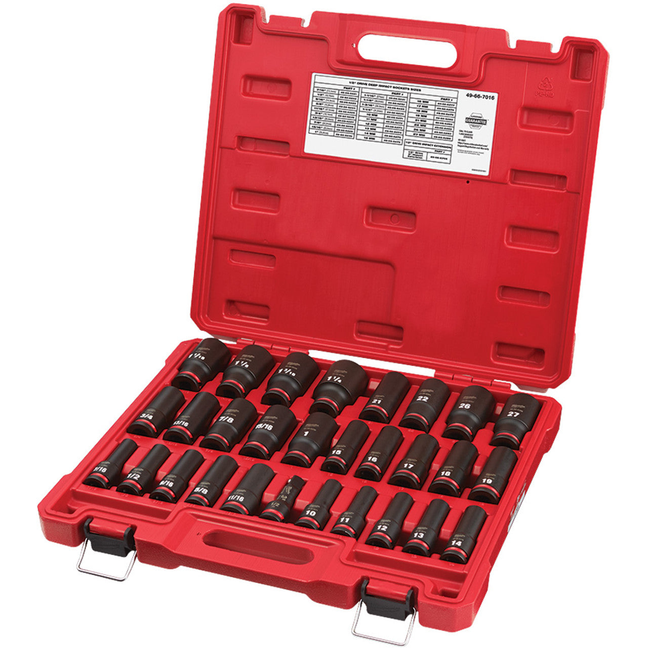 Milwaukee 49-66-7016 29pc 1/2 Drive SAE & Metric Deep 6 Point Socket – MPR  Tools & Equipment