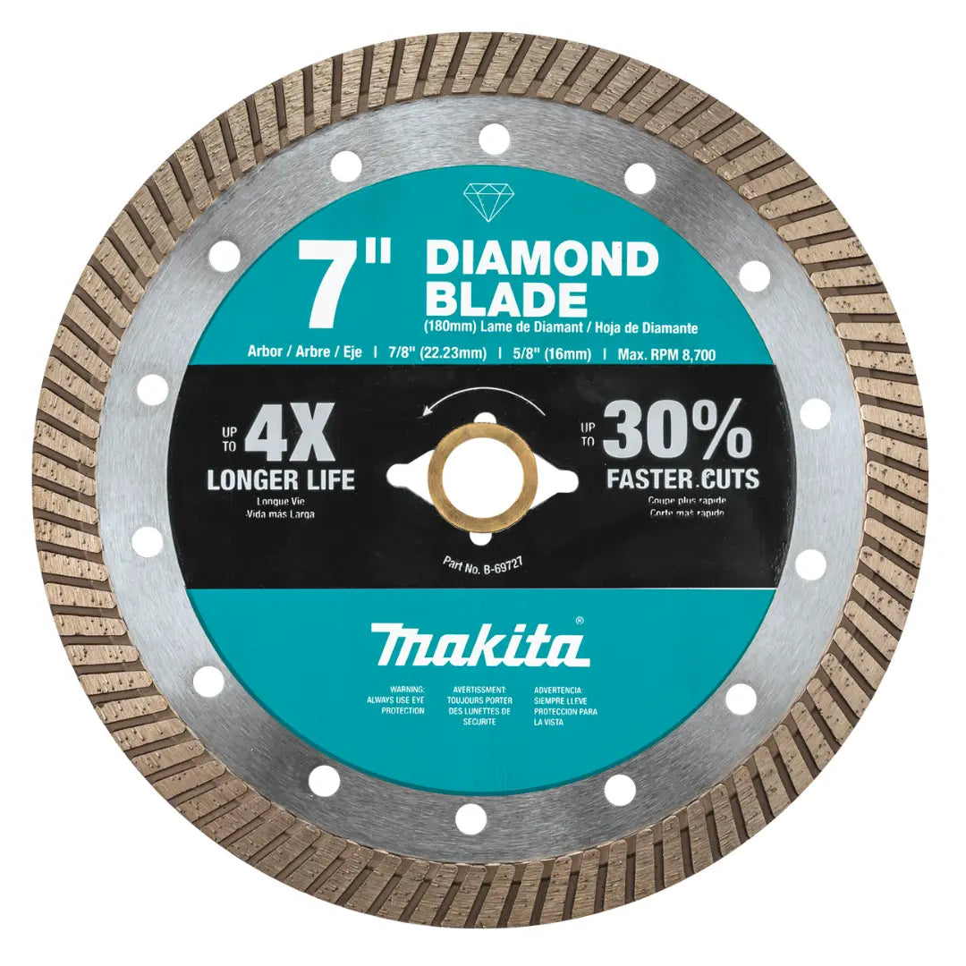 Makita B-69727 7" Turbo Rim Diamond Blade, General Purpose