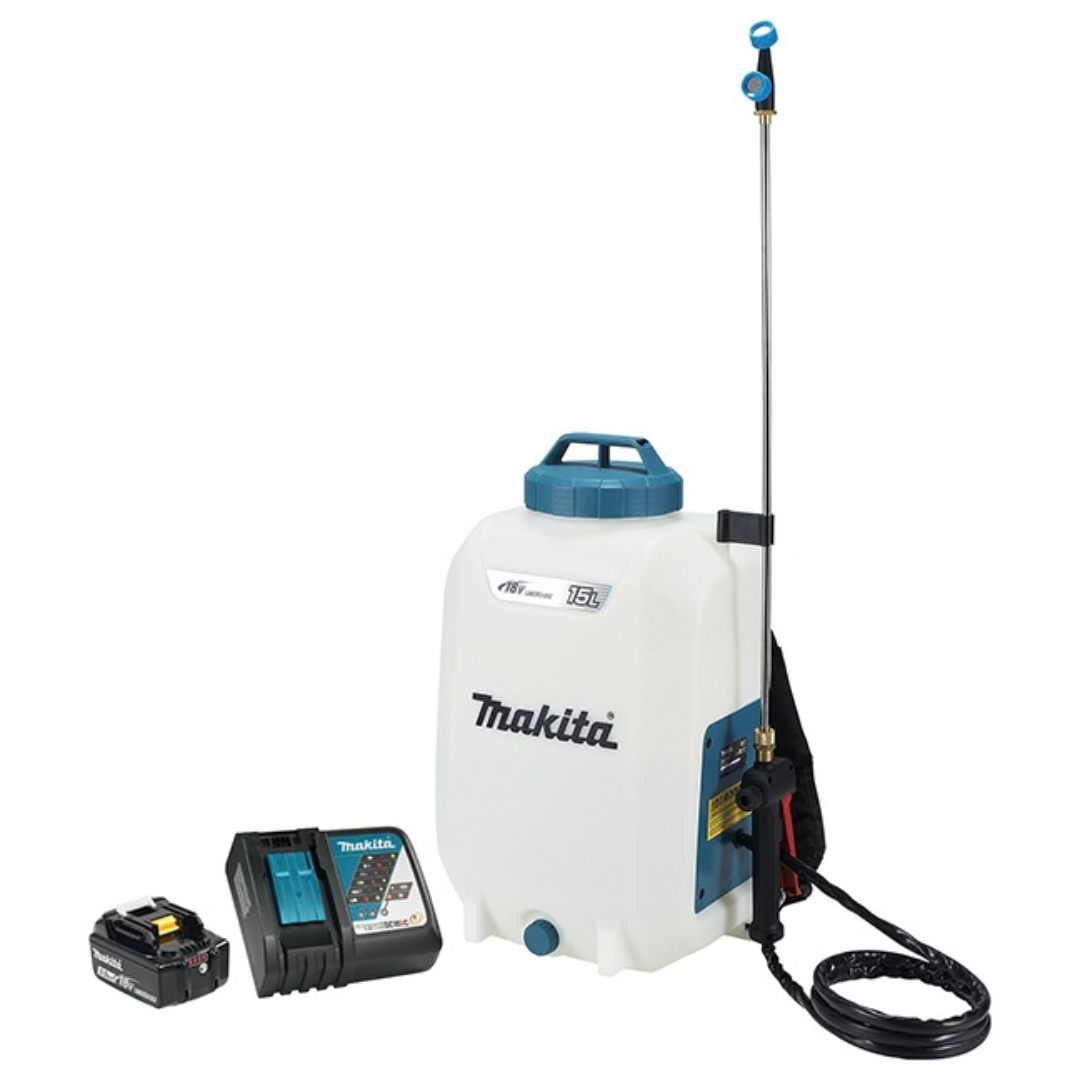 Makita DUS158RF 18V LXT 15 L Backpack Sprayer Kit with 3.0Ah Battery and Rapid Charger