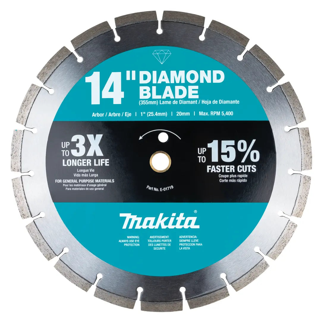 Makita E-01719 14" Segmented Diamond Blade, General Purpose