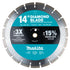 Makita E-01719 14" Segmented Diamond Blade, General Purpose