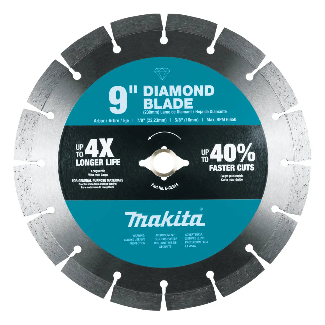 Makita E-02515 9" Segmented Diamond Blade, General Purpose