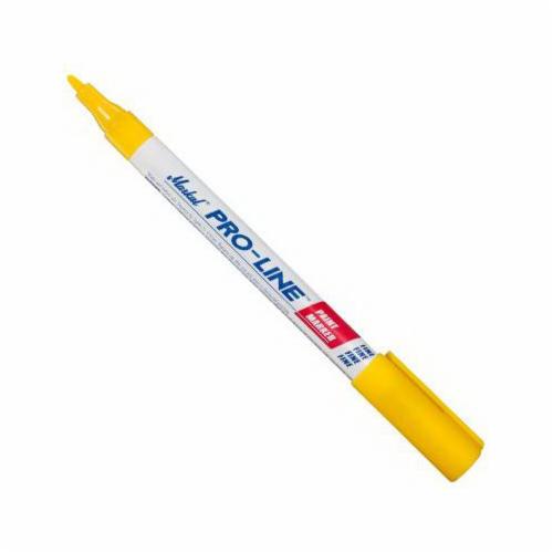 Markal Markers 96872EA PRO-LINE® High Visibility Liquid Paint Marker, 1/16 in Valve Actuated/Fine Tip, Yellow - MPR Tools & Equipment