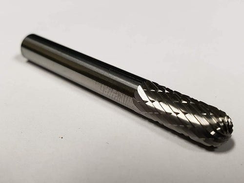 Mastercut SC-1DC 1/4" Diameter X 5/8" Cylindrical (Radius End) Shape Double Cut Carbide Burr-1 Each - MPR Tools & Equipment