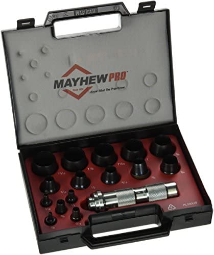 Mayhew Pro 66000 1/8-Inch to 1-3/16-Inch Imperial SAE Hollow Punch Set. 16-Piece - MPR Tools & Equipment