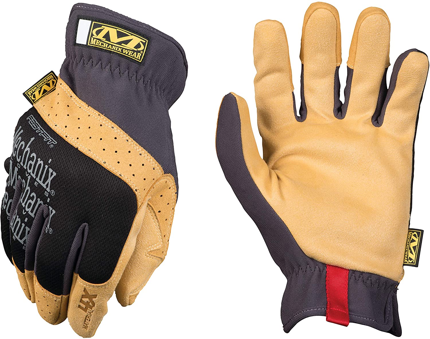 Mechanix Wear MF4X-75-009 Material4X FastFit Work Gloves (Medium, Brown/Black) - MPR Tools & Equipment