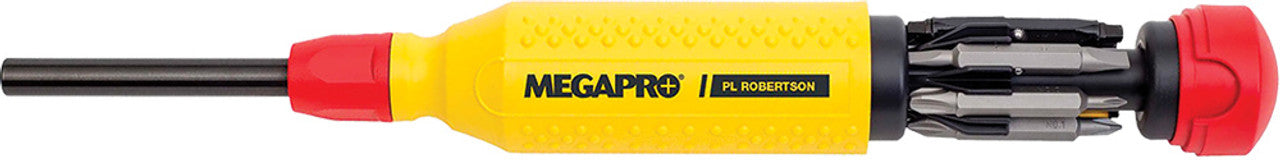 Megapro Tools 151PLR-C Megapro PL Robertson 15 In 1 Multi-Bit Screwdriver - Carded With UPC - MPR Tools & Equipment