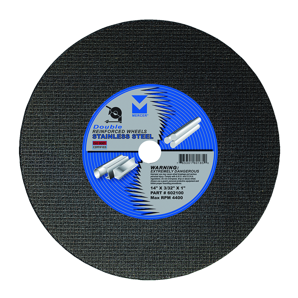 Mercer M602100-10 (10) Chop Saw Wheel 14" X 3/32" X 1" - MPR Tools & Equipment