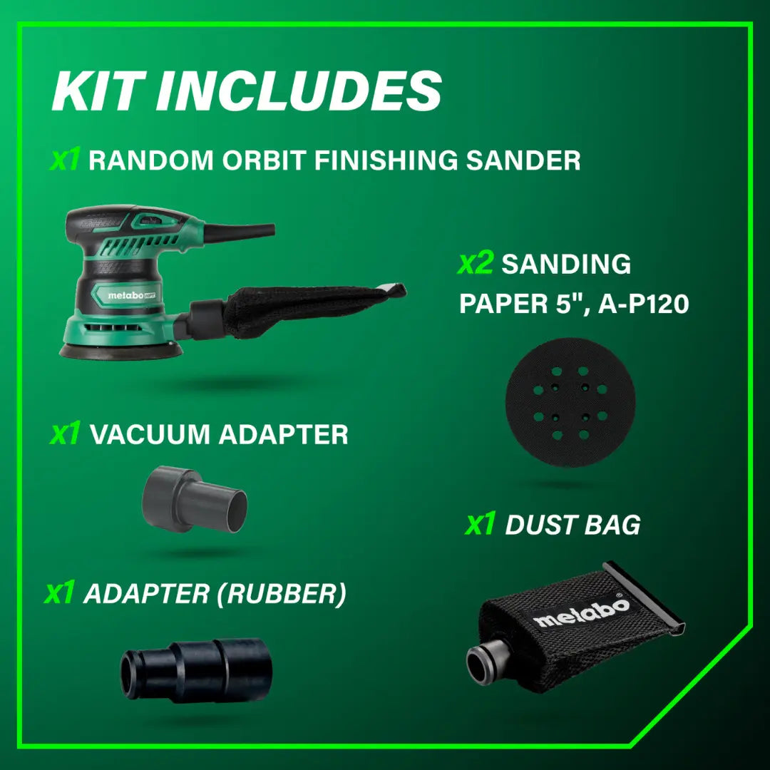 Metabo HPT SV13YSTM 5 in. Variable Speed Random Orbit Sander