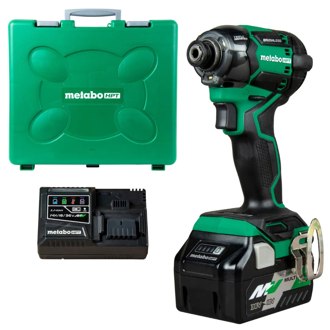 Metabo HPT WH36DCM 36V MultiVolt Triple Hammer BOLT Impact Driver Kit