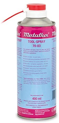 Metaflux 70-03 Tool Spray Special Cooling Foam for Drill Bits Prevents Tarnishing Perfectly adheres Angled Surfaces Increases Drill Bit Life (1) - MPR Tools & Equipment