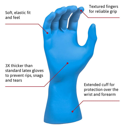 Microflex SG-375 Disposable Latex Gloves, Size Large, Box of 50 Units - MPR Tools & Equipment