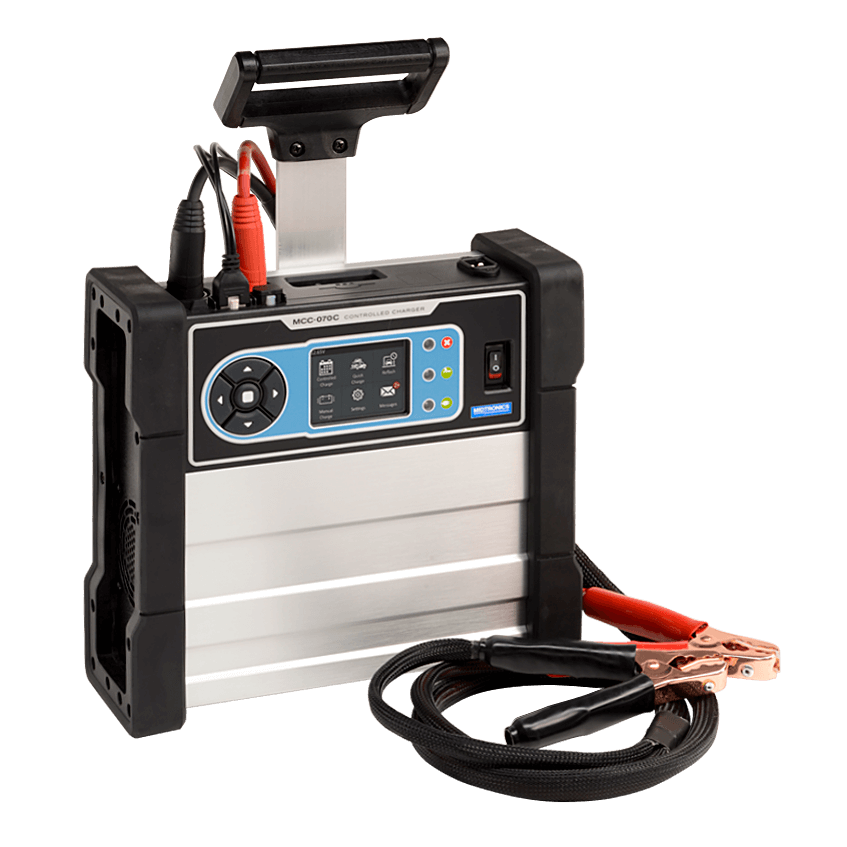 Midtronics MCC-070-CH2 70 Amp Controlled Charger with Carry Handle and 2-Meter Cables - MPR Tools & Equipment