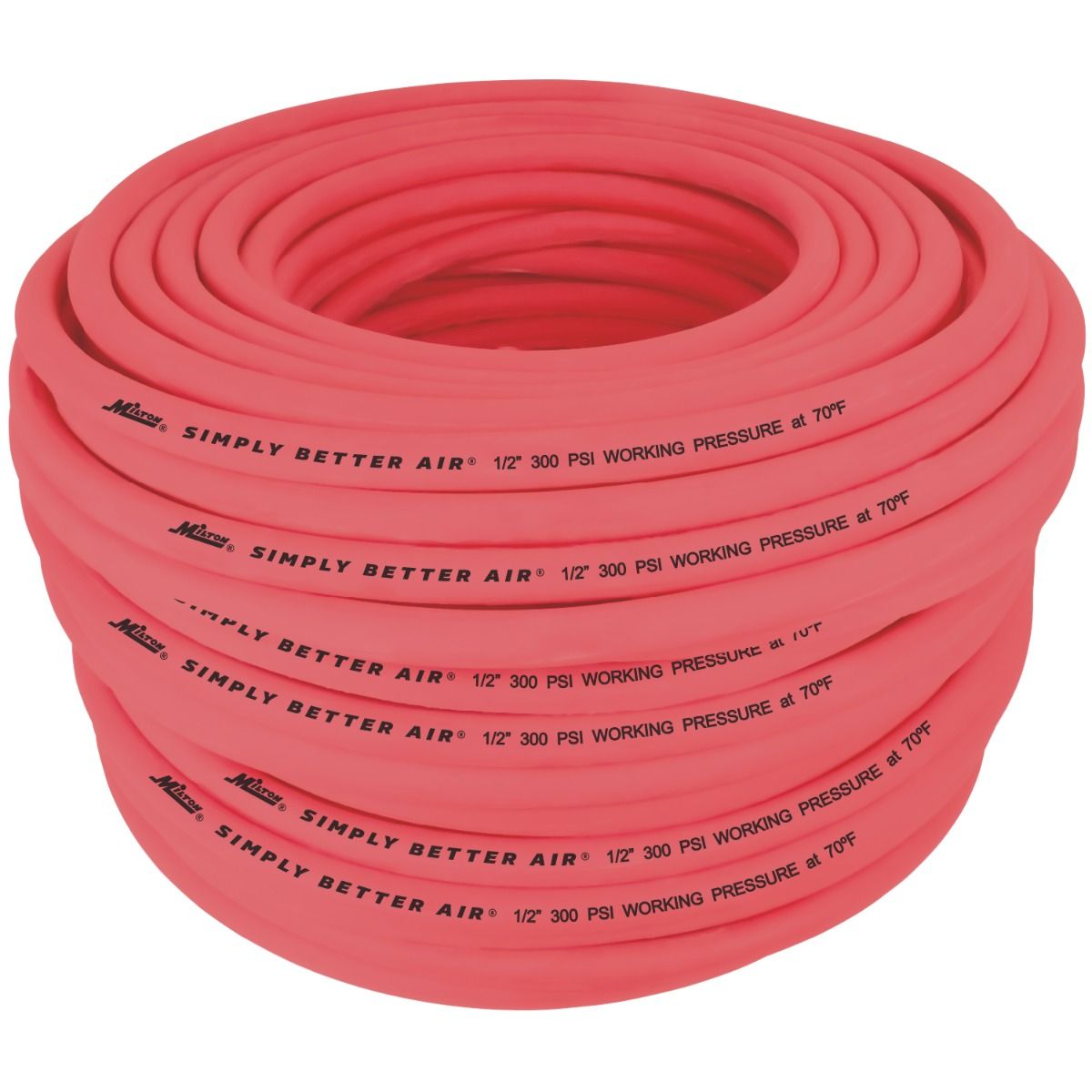 Milton Industries ULR12300BK 1/2" Ultra Lightweight Rubber Hose, 300' Bulk Hose with No Ends - MPR Tools & Equipment