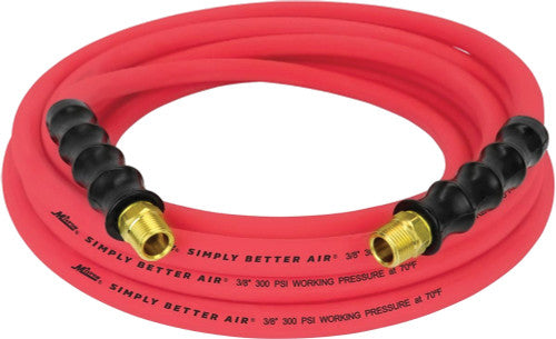 Milton Industries ULR382538 3/8" X 25' ULTRA LIGHTWEIGHT RUBBER AIR HOSE WITH 3/8" NPT ENDS - MPR Tools & Equipment