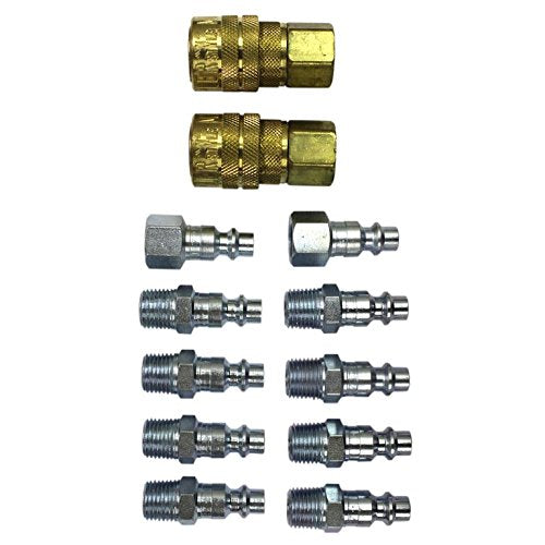 Milton S-210 1/4" NPT M-Style Coupler and Plug Kit, (12-Piece) - MPR Tools & Equipment