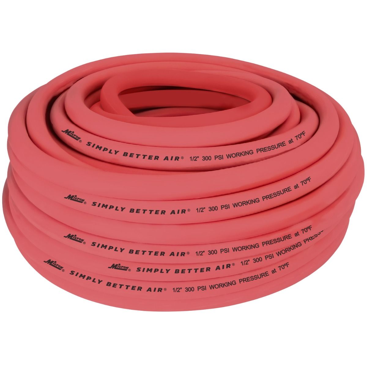 Milton ULR12100BK 1/2" Ultra Lightweight Rubber Hose, 100' Bulk Hose w/ No Ends - MPR Tools & Equipment