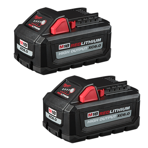 Milwaukee 48-11-1862 M18 REDLITHIUM HIGH OUTPUT XC6.0 Battery Pack (2 Pk) - MPR Tools & Equipment