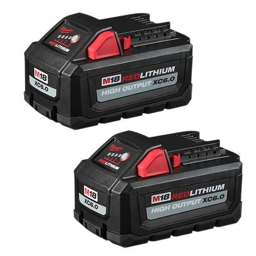 Milwaukee 48-11-1862 M18 REDLITHIUM HIGH OUTPUT XC6.0 Battery Pack (2 Pk) - MPR Tools & Equipment