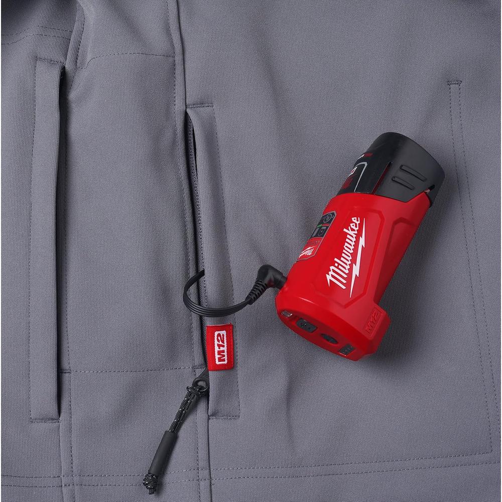 Milwaukee Tool 202G-21L M12™ Heated TOUGHSHELL™ Jacket Kit, Gray, Large