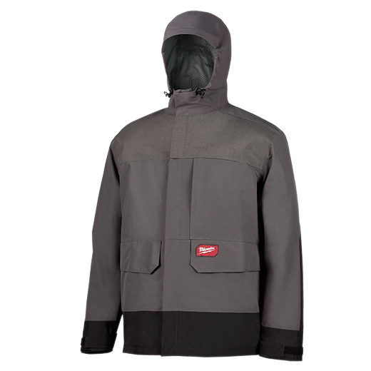 Milwaukee Tool 203RN-21XL M12™ Heated AXIS™ Layering System with HYDROBREAK™ Rain Shell, Gray, X-Large - MPR Tools & Equipment