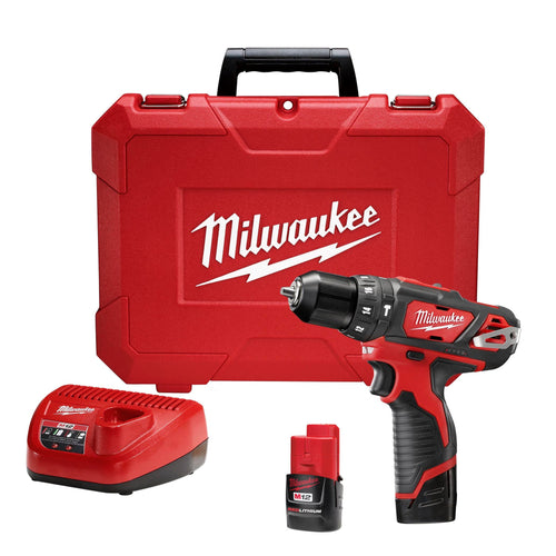 Milwaukee Tool 2408-22 M12 3/8 HAMMER DR DRIVER KIT - MPR Tools & Equipment