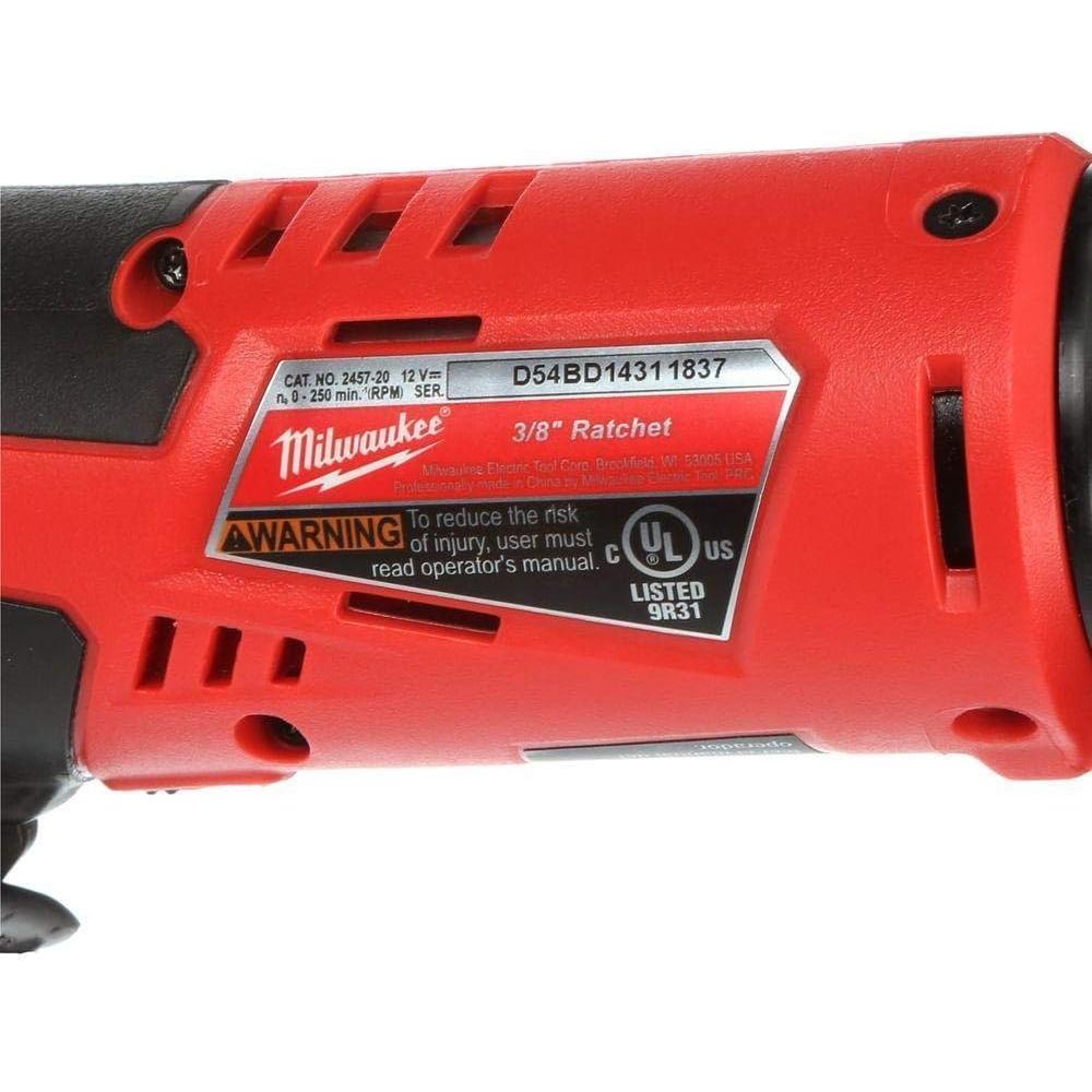Milwaukee Tool 2457-21 M12™ Cordless 3/8" Lithium-Ion Ratchet Kit