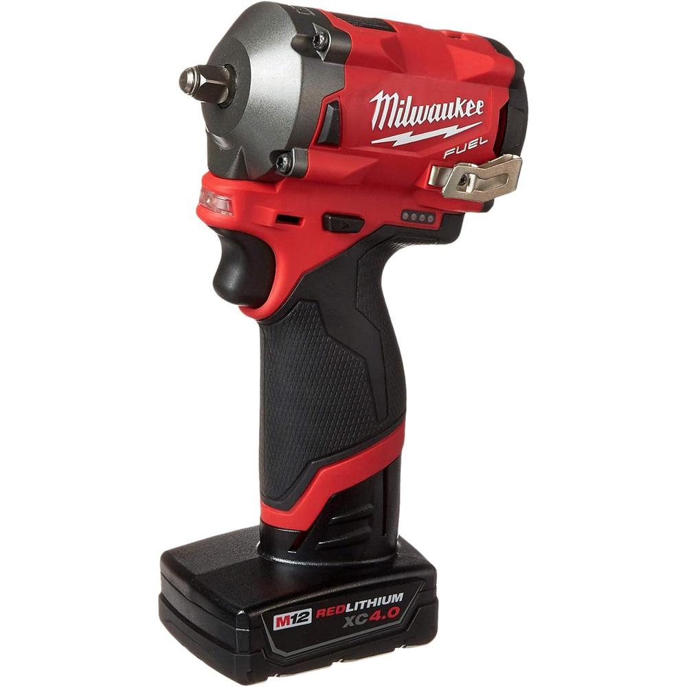 Milwaukee Tool 2554-22 M12 FUEL™ Stubby 3/8" Impact Wrench Kit (2 Ah/4 Ah)
