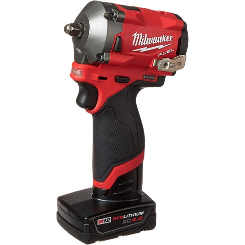 Milwaukee Tool 2554-22 M12 FUEL™ Stubby 3/8" Impact Wrench Kit (2 Ah/4 Ah)