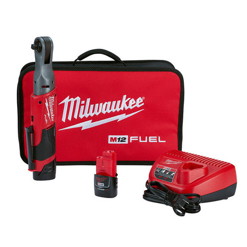 Milwaukee Tool 2557-22 M12™ FUEL™ 3/8" Ratchet 2 Battery Kit - MPR Tools & Equipment