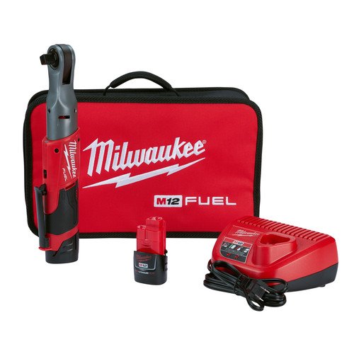 Milwaukee Tool 2558-22 M12 Fuel 1/2 in. Ratchet 2 Battery Kit - MPR Tools & Equipment