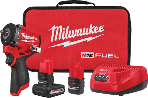 Milwaukee Tool 2562-22 M12 Fuel Stubby 3/8" Impact Wrench Kit
