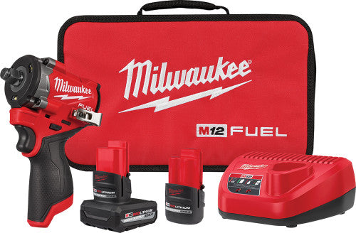 Milwaukee Tool 2563-22 M18 Fuel Stubby 1/2" Impact Wrench Kit