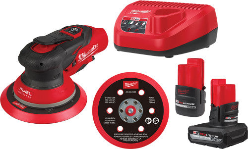 Milwaukee Tool 2585-22CX M12 Fuel™ 6" Random Orbital Sander Kit (3/16")