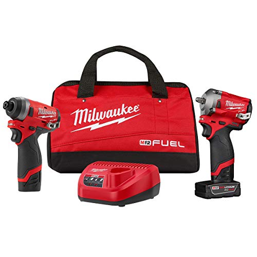 Milwaukee Tool 2599-22 M12 FUEL™ 2 pieces 3/8" & 1/4" Hex Stubby Auto Kit - MPR Tools & Equipment