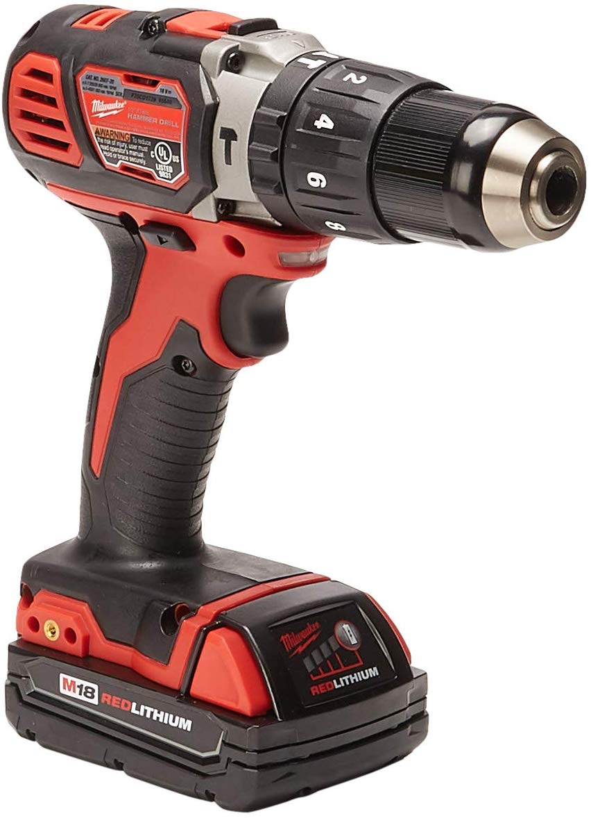 Milwaukee Tool 2607-22CT M18 Compact 1/2" Hammer Drill/Driver Kit - MPR Tools & Equipment